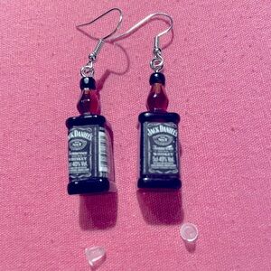 🥃 Whimsical Jack Daniel’s Whiskey Bottle Earrings 🥃